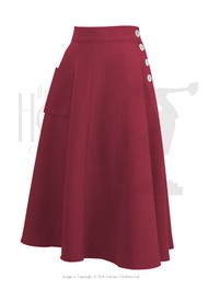 40s Whirlaway Skirt - Red