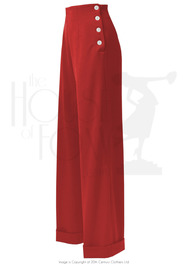 1940s Swing Trousers - Red