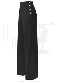 1940s Swing Trousers - Black