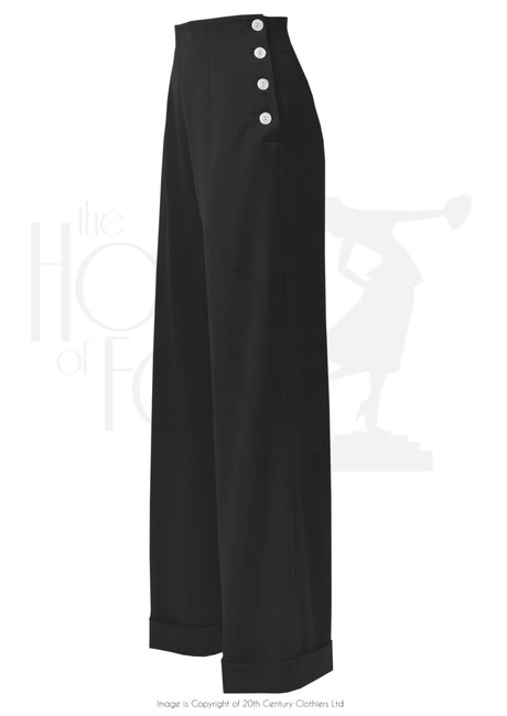 1940s Swing Trousers - Black
