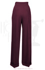40s Hepburn Pleated Trousers - Berry