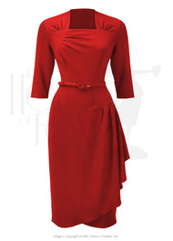 40s O'hara Cocktail Dress - Red