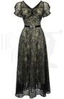 1940s Vivienne Evening Gown - Black Lace