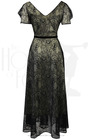 1940s Vivienne Evening Gown - Black Lace