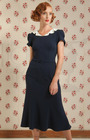 1930s Ginger Dress - Navy
