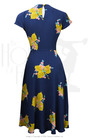 40s Ingrid Dress - Gold Leaf