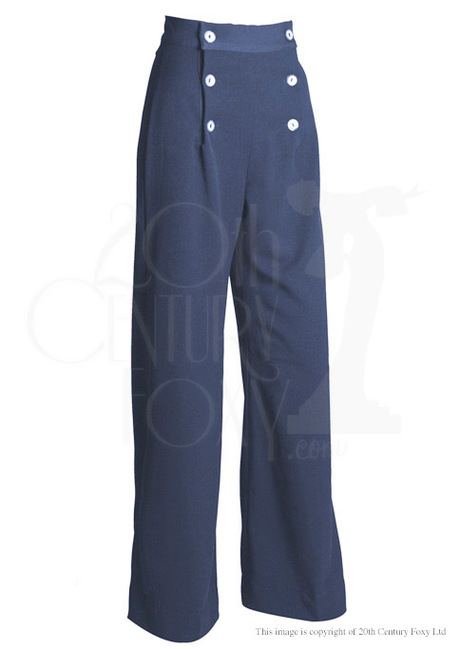 30s Sailor Pants - Airforce Blue