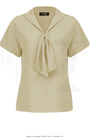 30s Sailor Blouse - Antique Cream Crepe
