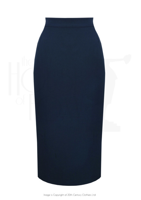 50s Perfect Pencil Skirt - Navy