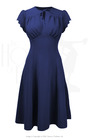 40s Grable Tea Dress - Navy