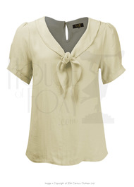30s Shawl Blouse - Antique Cream
