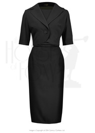 1960s Jackie O Dress & Jacket - Black