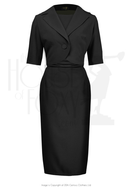 1960s Jackie O Dress & Jacket - Black