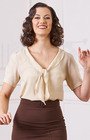 30s Shawl Blouse - Antique Cream