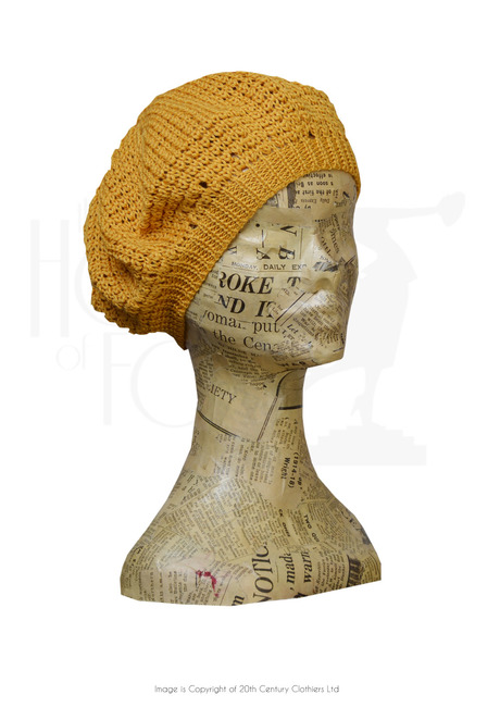 Knitted Beret - Mustard
