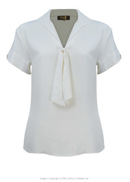 30s Sailor Blouse - Ivory Crepe