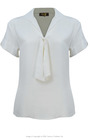 30s Sailor Blouse - Ivory Crepe