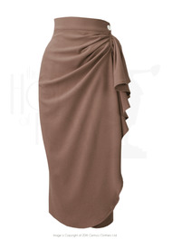 40s Waterfall Skirt - Warm Taupe