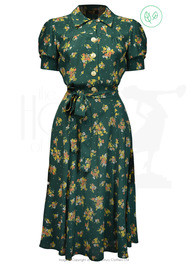40s Shirt Waister Dress - Forget me not