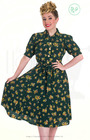 40s Shirt Waister Dress - Forget me not