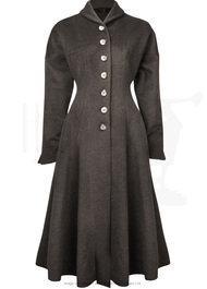 50s Couture Long Coat - Mocha