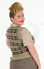 40s Style Fairisle Tank Top - Mulberry Mix