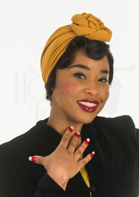 40s Style Turban - Mustard