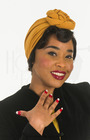 40s Style Turban - Mustard