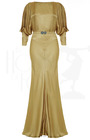 30s Siren Evening Gown - Gold Satin
