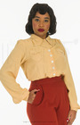 40s Sweetheart Blouse - Sahara