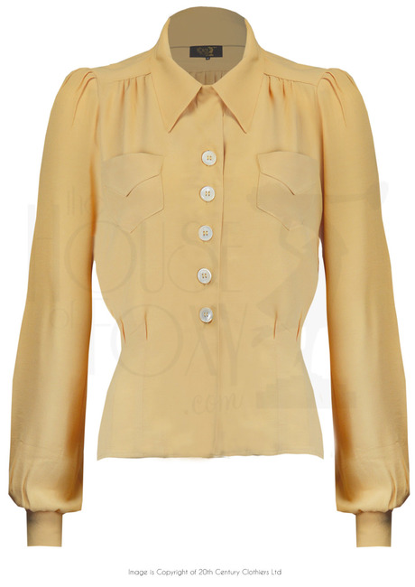 40s Sweetheart Blouse - Sahara