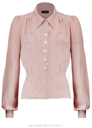 40s Sweetheart Blouse - Blush