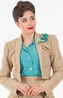 40s Crop Jacket - Biscotti