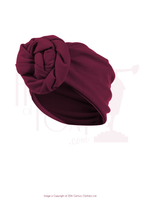40s Style Turban - Berry