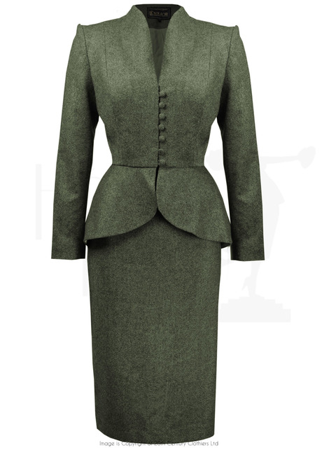 40s Lilian Suit - Lincoln Green Wool