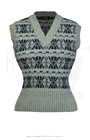 40s Style Fairisle Tank Top - Cool Blues