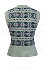 40s Style Fairisle Tank Top - Cool Blues