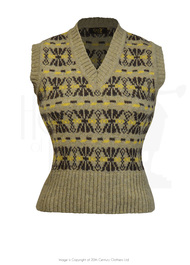 40s Style Fairisle Tank Top - Marmite