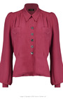 40s Sweetheart Blouse - Raspberry