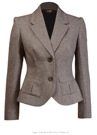 30s Tailored Jacket - Brown Herringbone