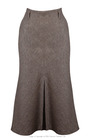 30s Front Pleat Skirt - Brown Herringbone