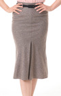 30s Front Pleat Skirt - Olive Herringbone