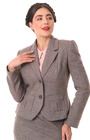 30s Tailored Jacket - Brown Herringbone