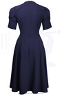 1940s Stanwyck Dress - Navy