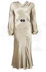 30s Joanie Bias Cut Dress - Oyster Satin