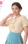 30s Flounce Blouse - Antique