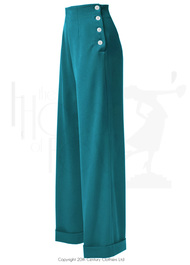 1940s Swing Trousers - Teal