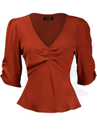30s Celia Blouse - Rust