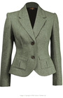30s Tailored Jacket - Olive Herringbone