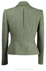 30s Tailored Jacket - Olive Herringbone